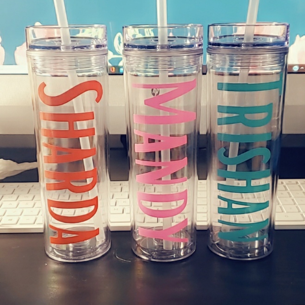 Customize clear double wall TUMBLERS